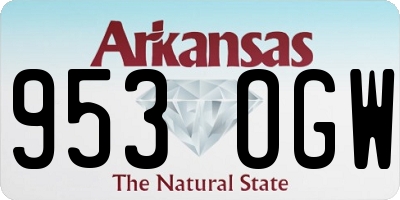 AR license plate 953OGW