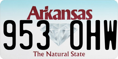 AR license plate 953OHW