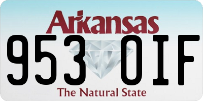 AR license plate 953OIF