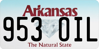 AR license plate 953OIL