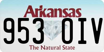 AR license plate 953OIV