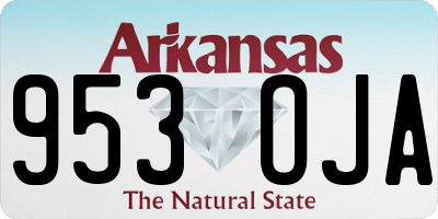 AR license plate 953OJA