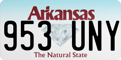 AR license plate 953UNY