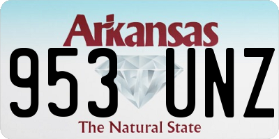 AR license plate 953UNZ