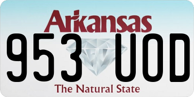 AR license plate 953UOD