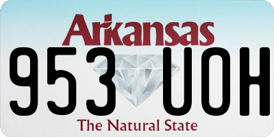 AR license plate 953UOH