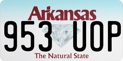 AR license plate 953UOP