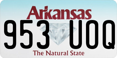 AR license plate 953UOQ