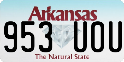 AR license plate 953UOU