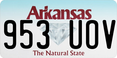 AR license plate 953UOV