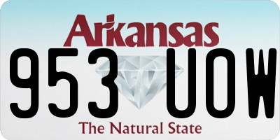 AR license plate 953UOW