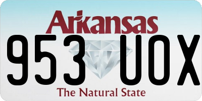 AR license plate 953UOX