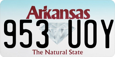 AR license plate 953UOY