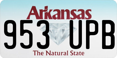 AR license plate 953UPB