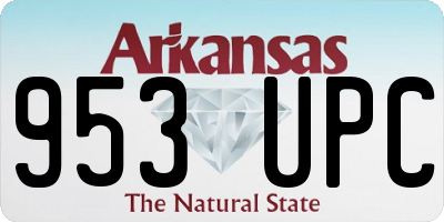 AR license plate 953UPC