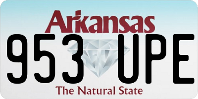 AR license plate 953UPE