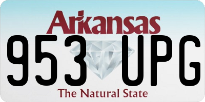 AR license plate 953UPG