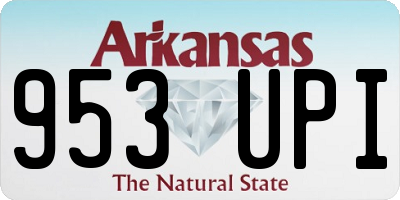 AR license plate 953UPI