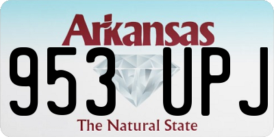 AR license plate 953UPJ