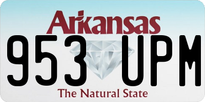 AR license plate 953UPM