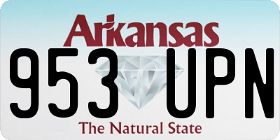 AR license plate 953UPN
