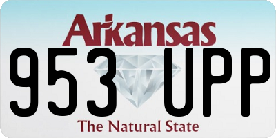AR license plate 953UPP