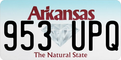 AR license plate 953UPQ