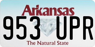 AR license plate 953UPR