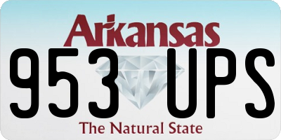 AR license plate 953UPS