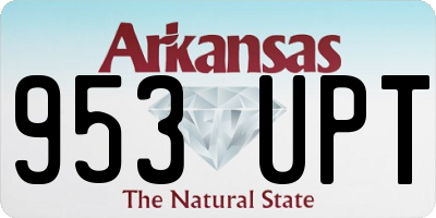 AR license plate 953UPT