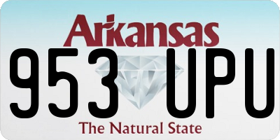 AR license plate 953UPU