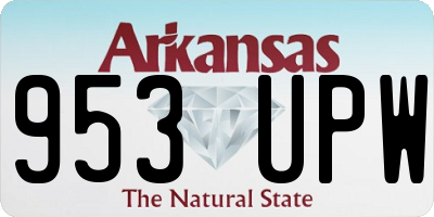 AR license plate 953UPW