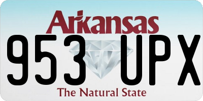 AR license plate 953UPX