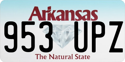 AR license plate 953UPZ