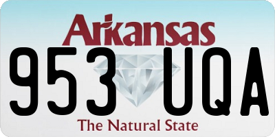 AR license plate 953UQA