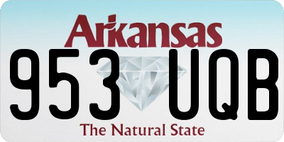 AR license plate 953UQB