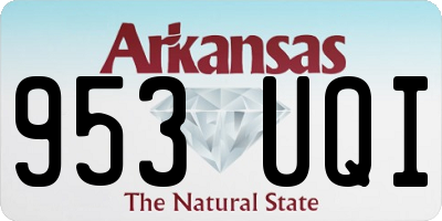 AR license plate 953UQI