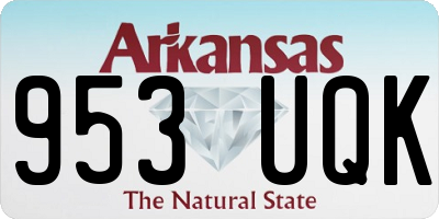 AR license plate 953UQK
