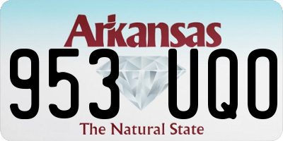 AR license plate 953UQO