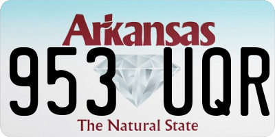 AR license plate 953UQR