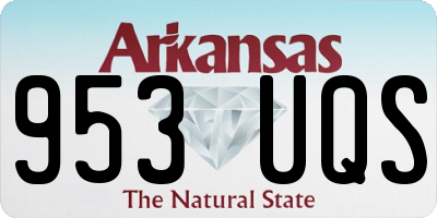 AR license plate 953UQS
