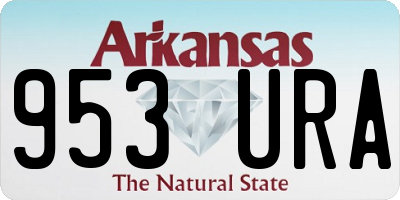 AR license plate 953URA