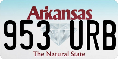 AR license plate 953URB