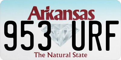 AR license plate 953URF