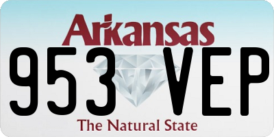 AR license plate 953VEP