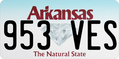 AR license plate 953VES