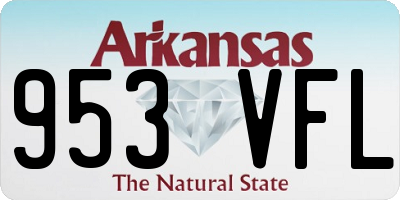 AR license plate 953VFL