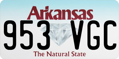 AR license plate 953VGC