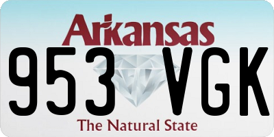 AR license plate 953VGK