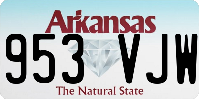 AR license plate 953VJW
